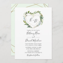 Trendy Greenery com Casamento Geométrico do Coraçã