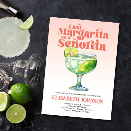 Convite Trendy Last Margarita como senhorita Bachelorette