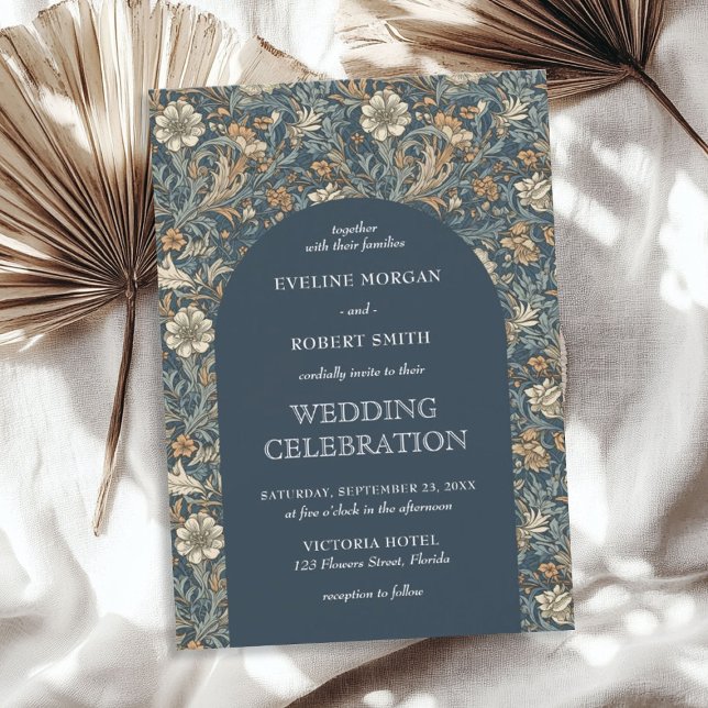 Convite Trendy Light Pastel muda cores floral Nouveau (Trendy light pastel muted colors floral Nouveau Invitation)