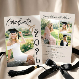 Convite Trendy Modern Casual Photo Graduation