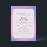 Convite Trendy Modern Gradient Lavanda Roxo Bat Mitzvah<br><div class="desc">Trendy Modern Gradient Lavanda Roxo Bat Mitzvah Convite</div>