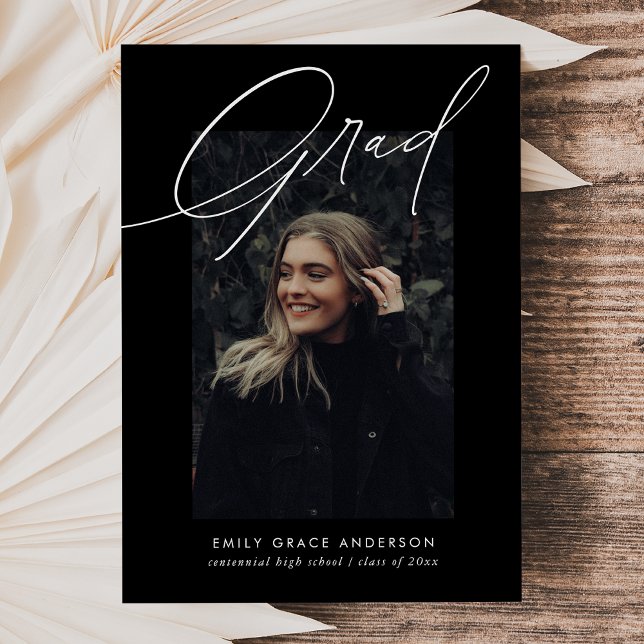 Convite Trendy Orçamento Calliografia Três Graduação Fotog (Criador carregado)