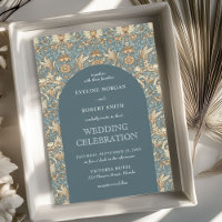 Trendy poeiry marfim verde floral Art Nouveau
