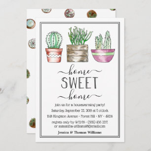 Convite Trendy Potted Plant Housearming Party