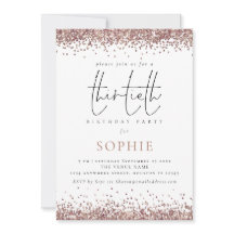 Trendy Rosa Dourada Glitter Party