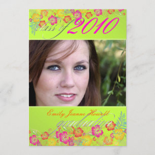 Convite Trendy Tropical florins - Festa de Graduação