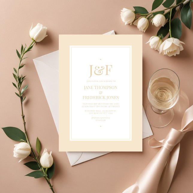 Convite Trendy Typografia Champagne Casamento Colorido (Trendy Typography Champagne Color Wedding Invitation)