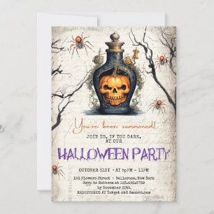 Convite Trendy Vintage tradição clássica veneno de Hallowe
