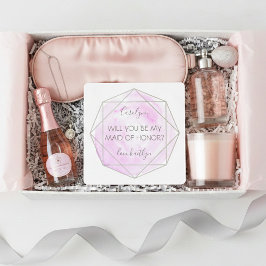 Convite Trendy Waterecolor Diamond | Seja minha Madrinha d