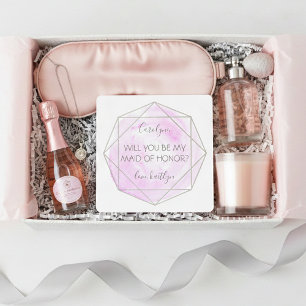 Convite Trendy Waterecolor Diamond   Seja minha Madrinha d