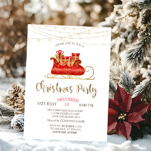 Convite Trenó de Natal, Luzes Companhia de Natal Dourada