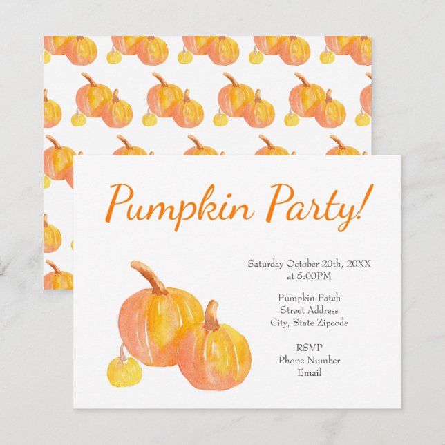 Convite 'Três Abóboras' (Frente/Verso)