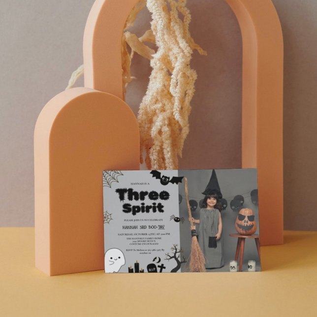 Convite Três aniversário de 3 anos do Spirit Halloween (Criador carregado)