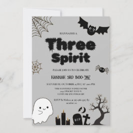 Convite Três aniversário de 3 anos do Spirit Halloween
