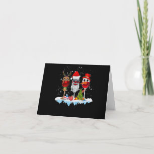 Convite Três Copos De Vinho Luzes De Natal Chapéu De Papai