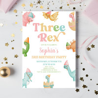 Três Dinossauros Rex 3ª Festa de aniversário