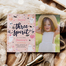 Convite Três Espíritos de Ghost aniversário de 3 anos do D