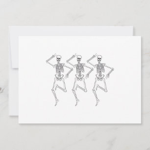 Convite Três esqueletos dançantes