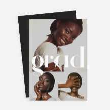 Três Festa de formatura Preta de Colagem de Fotos