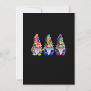 Convite Três Gnomos Hippies, Gnome da Paz, Vint Retrô Dive