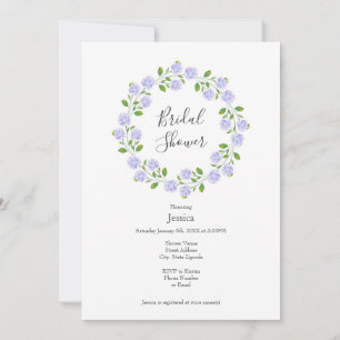 Convite Três Hydrangeas Watercolor Floral Wreath
