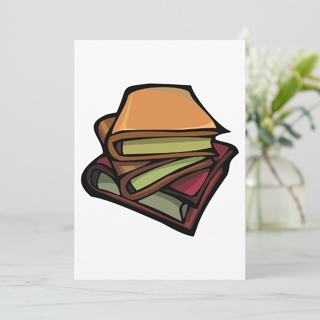 Convite Três Livros Antigos Empilhados Juntos (Criador carregado)