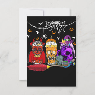 Convite Três Óculos De Horror De Halloween Skull Costu