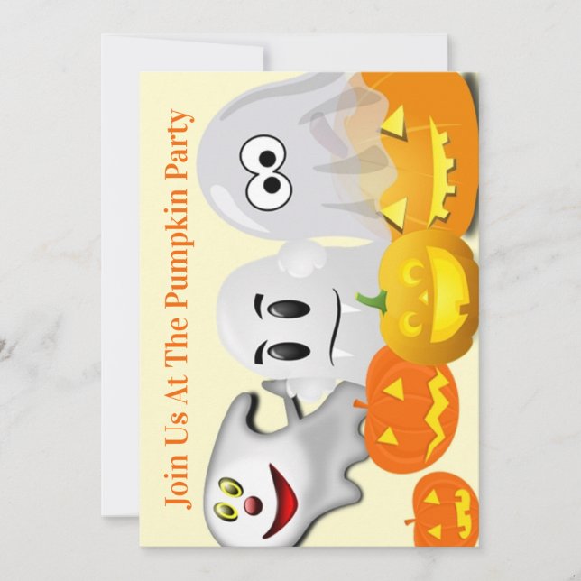 Convite Três Pequenos Fantasmas (Frente)