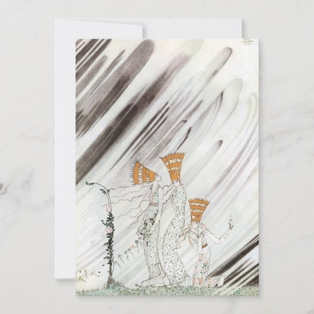 Convite Três princesas na Montanha Azul por Kay Nielsen (Frente)