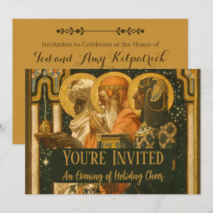 Convite Três Reis Magos de JC Leyendecker Natal Vintage