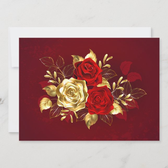 Convite Três Rosas de joalharia (Frente)