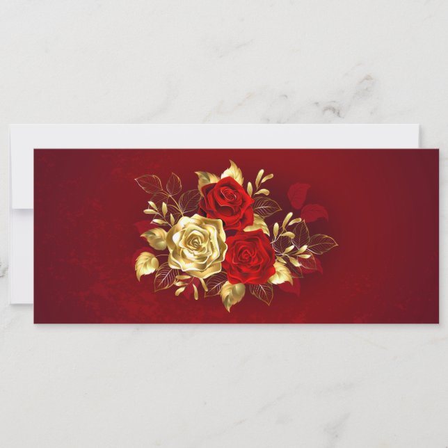 Convite Três Rosas de joalharia (Frente)