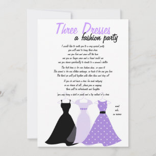 Convite Três vestidos