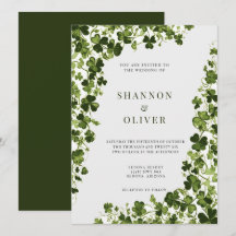 Trevo Estilizado Irlandês Folhagem Folhuda