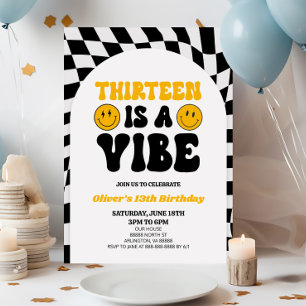 Convite Treze É A Primeira Festa de aniversário De 13 De V