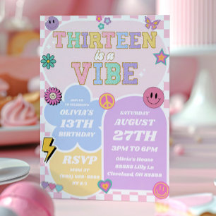 Convite Treze É Uma Festa de aniversário De 13 De Correção