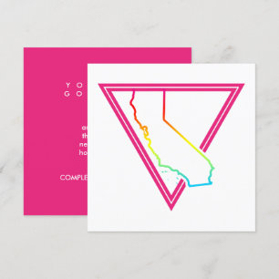 Convite triângulo rosa califórnia