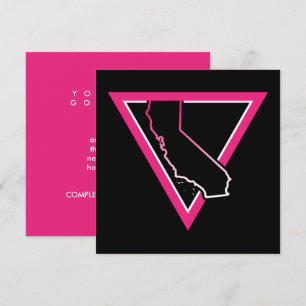 Convite triângulo rosa califórnia