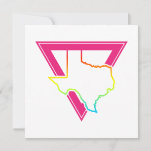 Convite triângulo rosa texas