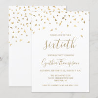 Triângulos de Confete Dourado Aniversário de 60 an