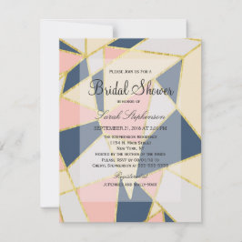 Convite Triângulos Geométricos Elegantes Multicoloridos