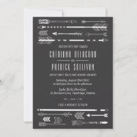 Convite Tribal Arrows para Casamento | CINZAS