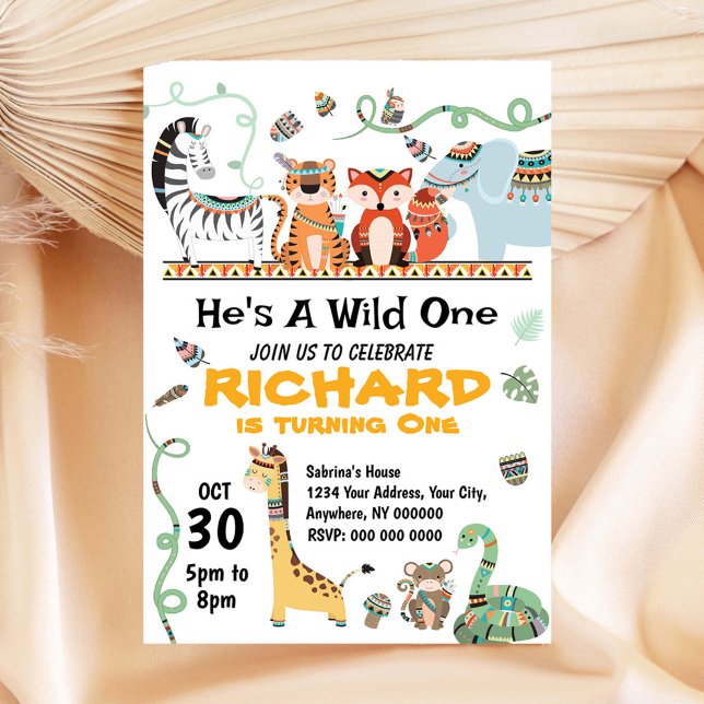 Convite Tribal de Aniversário (Criador carregado)