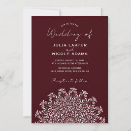 Convite Tribal Folk Country Culture Crest Mandala Wedding