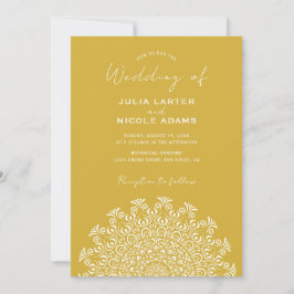 Convite Tribal Folk Country Culture Crest Mandala Wedding