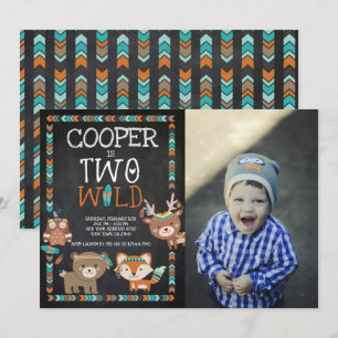 Convite Tribal Woodland, DOIS selvagens