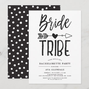Convite Tribo Bride Festa de solteira com localização