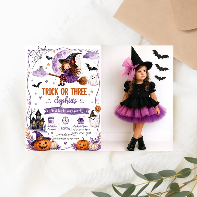 Convite Trick or Three 3º Aniversário (Criador carregado)