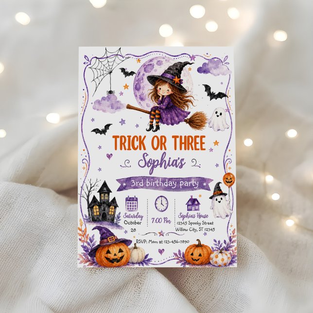 Convite Trick or Three 3º Aniversário (Criador carregado)