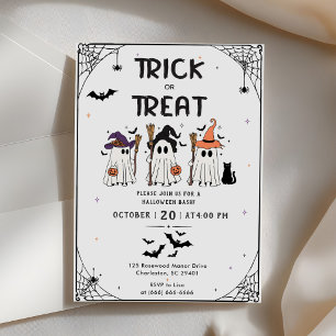 Convite Trick or Treat Festa de Halloween